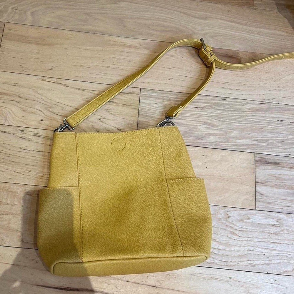 Yellow Leather Shoulder Bag